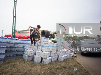 Huge amount of bottled water is being delivered by volunteers to the areas affected by the blast as there are concerns that the water supply...