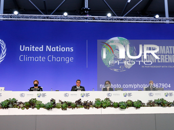 Alok Sharma, COP26 President speaks during the High-Level Segment Opening of during the tenth day of the COP26 UN Climate Change Conference,...