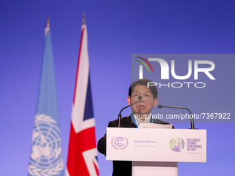 Denis Moncada, Minister of Foreign Affairs of he Republic of Nicaragua speaks during the High-Level Segment Opening of during the tenth day...