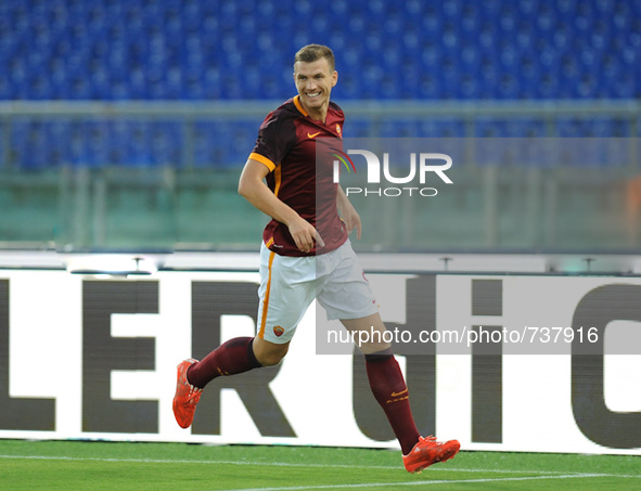 Edin Dzeko during the Soccer AS ROMA presentation team for the season 2015-2016.
Rome, Italy, on 14th August 2015. 
