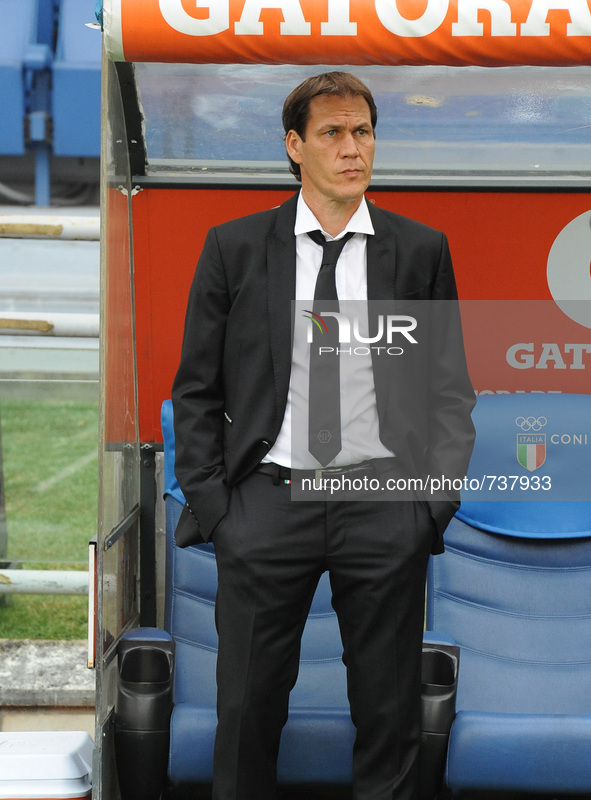Coach Rudi Garzia during the Soccer AS ROMA presentation team for the season 2015-2016 