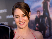 US actress Shailene Woodley poses for photographers during the Premiere of 'Divergent' in Callao Cinema, in Madrid, Spain, on Thursday, Apri...
