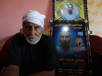 The father of the Palestinian prisoner, Sami Al-Amour who was declared dead this morning, Thursday, in Israeli prisons, at Deir al-Balah in...