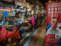 Pakatan Harapan candidate banner are seen at Jonker Walk Street in Malacca, Malaysia, on November 14, 2021. Malacca’s state legislative asse...
