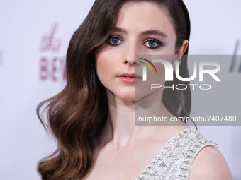 Actress Thomasin McKenzie arrives at the 35th Annual American Cinematheque Awards Honoring Scarlett Johansson held at The Beverly Hilton Hot...