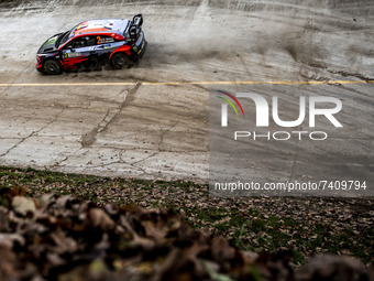 02 Solberg Oliver (swe), Edmondson Elliot (gbr), Hyundai 2C Competition, Hyundai i20 Coupe WRC, action during the ACI Rally Monza, 12th roun...