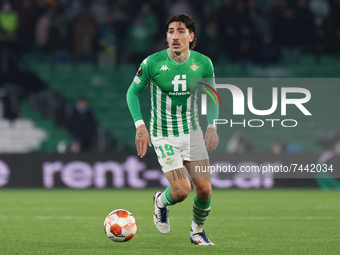 Hector Bellerin of Real Betis during the UEFA Europa League Group G stage match between Real Betis and Ferencvrosi TC at Benito Villamarin S...