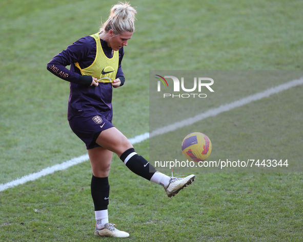 Millie Bright of England  during the England Women's training session at the Stadium Of Light, Sunderland on Friday 26th November 2021.  