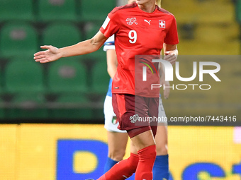 Switzerland's forward Ana-Maria Crnogorcevic jubilates after scoring the 0-2 goal  during the FIFA World Cup Women's FIFA World Cup 2023...
