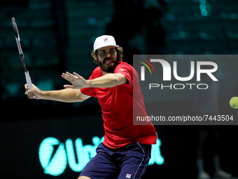 Reylly Opelka (USA) during the match against Lorenzo Sonego (Italy) during the Tennis Internationals Davis Cup Finals 2021 - Stage Group E -...