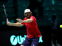 Reylly Opelka (USA) during the match against Lorenzo Sonego (Italy) during the Tennis Internationals Davis Cup Finals 2021 - Stage Group E -...