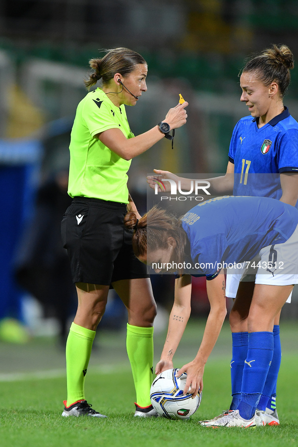 referee Stephanie Frappart  during the FIFA World Cup Women's FIFA World Cup 2023 - Italy vs Switzerland on November 26, 2021 at the Ren...
