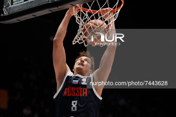 Vladimir Ivlev of Russia in action during the FIBA Basketball World Cup 2023 Qualifying Tournament match between Russia and Italy on Novembe...
