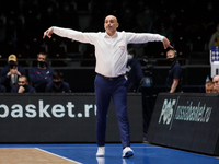 Russia head coach Zoran Lukic gestures during the FIBA Basketball World Cup 2023 Qualifying Tournament match between Russia and Italy on Nov...