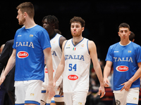 Italy players react after losing the FIBA Basketball World Cup 2023 Qualifying Tournament match between Russia and Italy on November 26, 202...