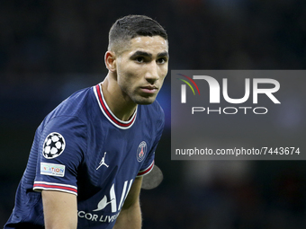 Achraf Hakimi of PSG during the UEFA Champions League, Group A football match between Manchester City and Paris Saint-Germain (PSG) on Novem...