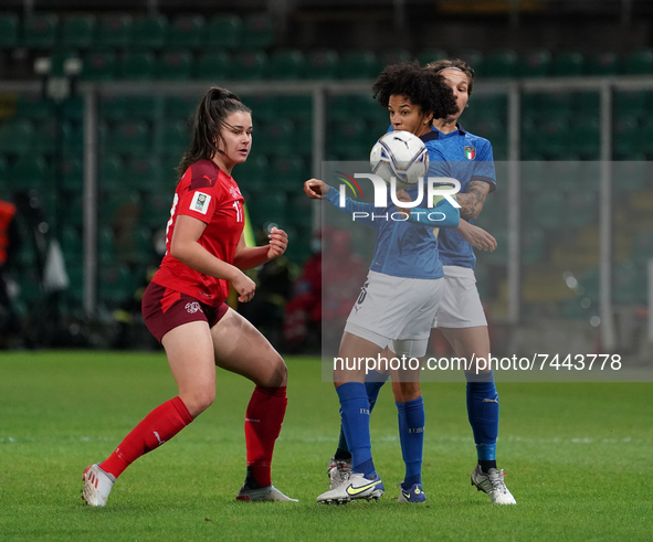 Sara Gama of Italy, women's national team, during the 2023 World Cup qualifying match between Italy and Switzerland on  November 26, 2021 st...