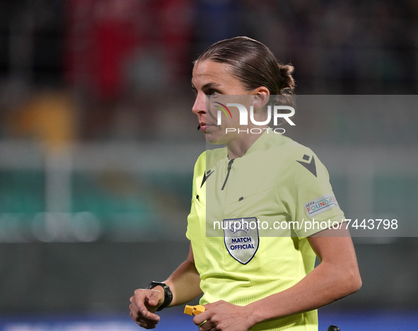 Stephanie Frappart, referee, during the 2023 World Cup qualifying match between Italy and Switzerland on  November 26, 2021 stadium 