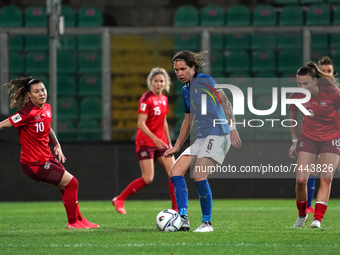 Elena Linari of Italy, women's national team, during the 2023 World Cup qualifying match between Italy and Switzerland on  November 26, 2021...