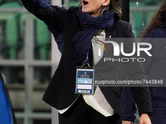 Milena Bertolini head coach of Italy, women's national team, during the 2023 World Cup qualifying match between Italy and Switzerland on  No...