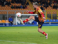 Zan Majer (US Lecce) scores a goal of 1-1 during the Italian soccer Serie B match US Lecce vs Ternana Calcio on November 26, 2021 at the Via...