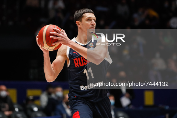 Semen Antonov of Russia in action during the FIBA Basketball World Cup 2023 Qualifying Tournament match between Russia and Italy on November...
