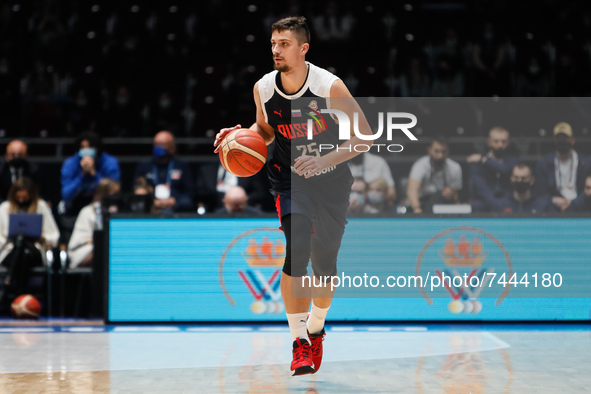 Anton Astapkovich of Russia in action during the FIBA Basketball World Cup 2023 Qualifying Tournament match between Russia and Italy on Nove...