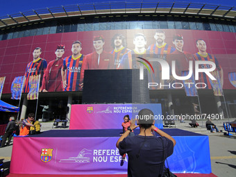 FC Barcelona referendum for the new Camp Nou, in Barcelona, Spain, on April 5, 2014. (