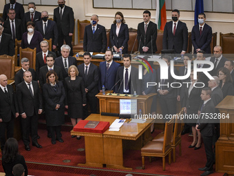 Bulgaria's new Prime Minister and leader of We Continue the Change (PP) party Kiril Petkov  and newly elected cabinet members are sworn in...