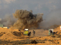 Palestinian militants take part in a military exercise in Rafah, southern Gaza Strip December 29, 2021.
 (
