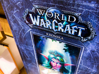 World of Warcraft logo is seen on the book at the bookstore in Krakow, Poland on December 30, 2021. (