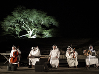 Small theater by Mohammed bin faris folk art group and the second was for the band youth Bahrain, tenth attend to listin to famous Bahraini...