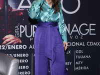 Spanish singer, Monica Naranjo, poses for photos during a press conference, to promote her ‘Pure Minage, Piano and Voice’ tour at W Hotel. O...