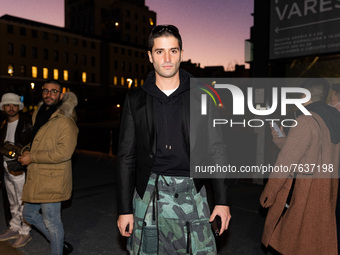 Marc Forne attends the Dsquared2 Fashion Show during the Milan Men's Fashion Week - Fall/Winter 2022/2023 on January 14, 2022 in Milan, Ital...