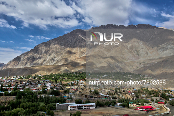 The town of Kargil in Ladakh, Jammu and Kashmir, India. The town is the site of the infamous 1999  Kargil war when the area saw infiltration...