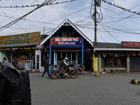 A man walks past a police station near Darjeeling mall, West Bengal, India, 22 February, 2022. Darjeeling is also known as Queen of hills....