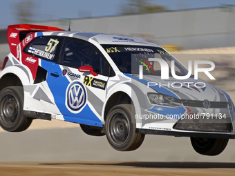  Toomas Heikkinen during the FIA World Rallycross whith has taken place at the Barcelona Catalunya Circuit, on september 19, 2015. (