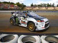 Petter Solsberg during the FIA World Rallycross which has taken place at the Barcelona Catalunya Circuit, on september 20, 2015. Photo: Joan...