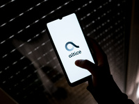 In this photo illustration an Altice logo seen displayed on a smartphone screen in Athens, Greece on March 16, 2022. (