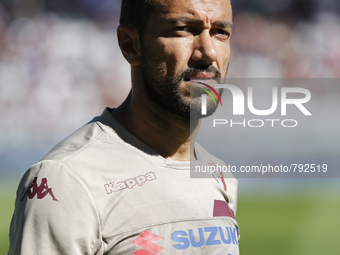 fabio quagliarella before the seria A match  between torino fc and uc sampdoria at the olympic stadium of turin  on september 20, 2015 in to...