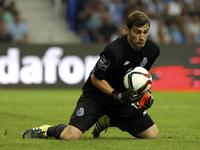 Porto's Spanish goalkeeper Iker Casillas in action during the Premier League 2015/16 match between FC Porto and SL Benfica, at Dragao Stadiu...