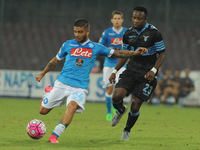 Lorenzo Insigne of SSC Napoli during the italian Serie A football match between SSC Napoli and at San Paolo Stadium on September 20, 2015 in...