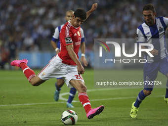 Benfica's Portuguese forward Gonçalo Guedes during the Premier League 2015/16 match between FC Porto and SL Benfica, at Dragao Stadium in Po...