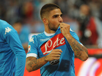 Lorenzo Insigne of SSC Napoli celebrates during the italian Serie A football match between SSC Napoli and at San Paolo Stadium on September...