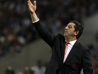 Benfica's Portuguese head coach Rui Vitória during the Premier League 2015/16 match between FC Porto and SL Benfica, at Dragao Stadium in Po...