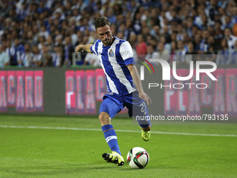 Porto's Mexican defender Miguel Layún in action during the Premier League 2015/16 match between FC Porto and SL Benfica, at Dragao Stadium i...