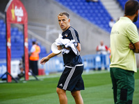 Phil Neville before the match beetwen RCD Espanyol and Valencia CF , for the week 5 of the Spanish league, played at thePower8 stadium on se...