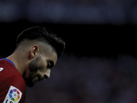 Atletico de Madrid's Belgian midfielder Yannick Carrasco during the Spanish League 2015/16 match between Atletico de Madrid and Getafe, at V...