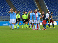 during the Italian Serie A football match S.S. Lazio vs C.F.C. Genoa at the Olympic Stadium in Rome, on september 23, 2015. (