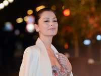 Giorgia Surina, radio host during the News Presentation of the film with Laura Pausini “Piacere di conoscerti” on April 05, 2022 at the Audi...